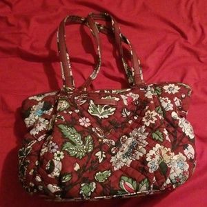Vera Bradley Glenna satchel in Bordeaux Blooms